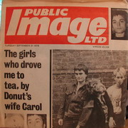 PIL - Public Image Limited/The Cowboy Song...cover is a mock newspaper with storys of PIL...1978 pressing on virgin